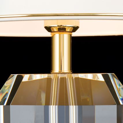 Candeeiro de mesa ALEXIS 1xE27/60W/230V creme/dourado/transparente