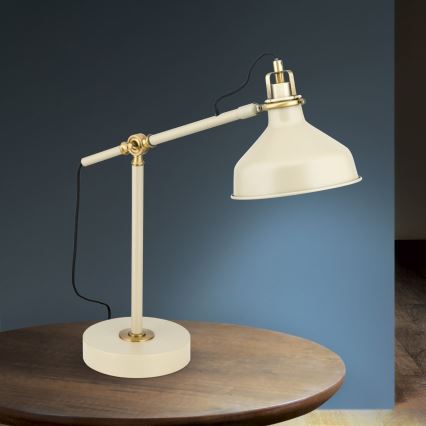 Candeeiro de mesa SCHILLER 1xE27/40W/230V creme/bronze