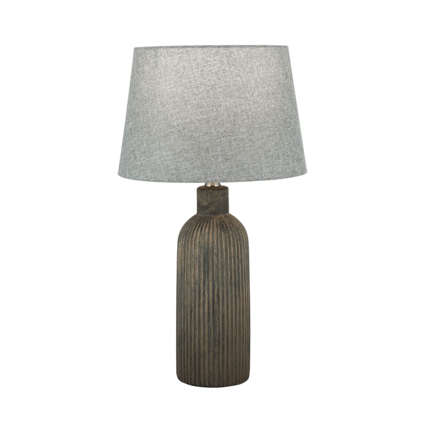 Candeeiro de mesa ORCHID 1xE27/40W/230V cerâmica castanho/cinzento