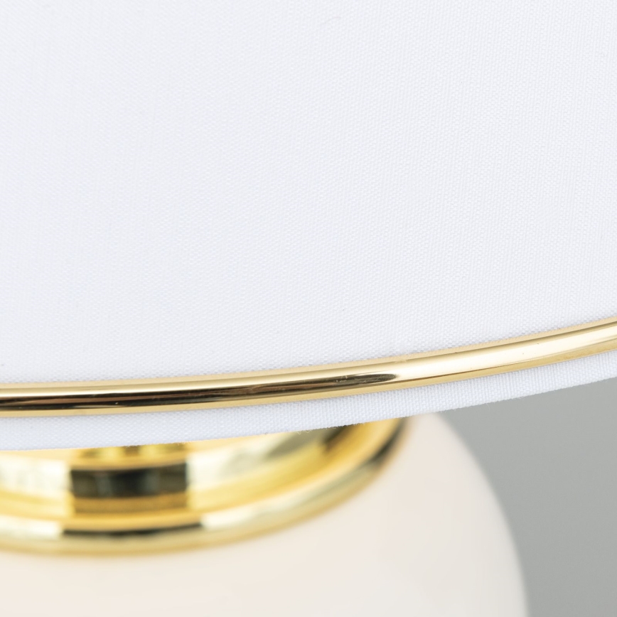 Candeeiro de mesa OVUM 1xE27/40W/230V 48 cm cerâmica branco/dourado