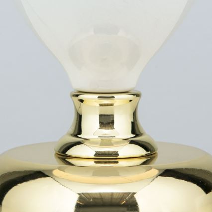 Candeeiro de mesa OVUM 1xE27/40W/230V 48 cm cerâmica branco/dourado