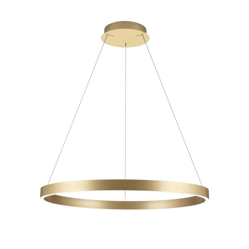 Lustre LED regulável suspenso em cabo KOLK LED/80W/230V 2700/3000/4000K Ø 80 cm dourado