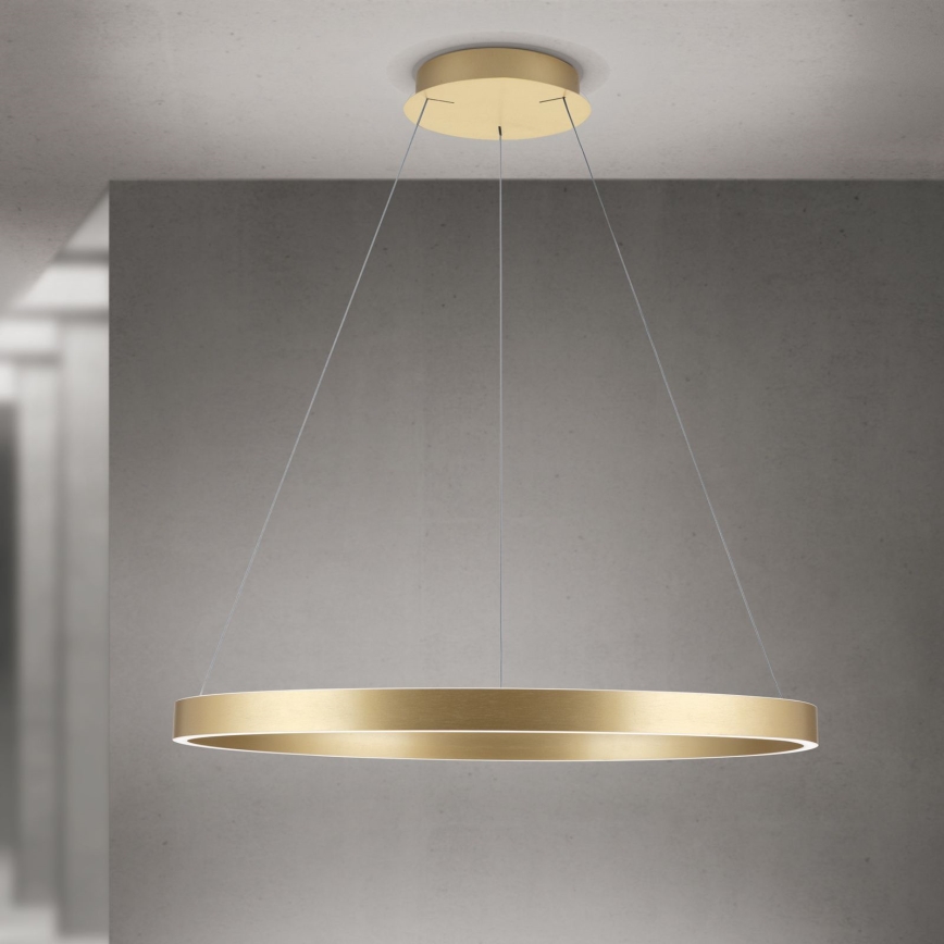 Lustre LED regulável suspenso em cabo KOLK LED/80W/230V 2700/3000/4000K Ø 80 cm dourado