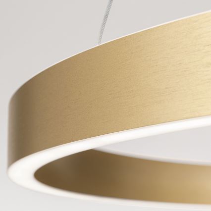 Lustre LED regulável suspenso em cabo KOLK LED/80W/230V 2700/3000/4000K Ø 80 cm dourado