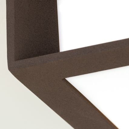 Candeeiro de exterior HENRY 2xE27/15W/230V 26x26 cm IP44 castanho