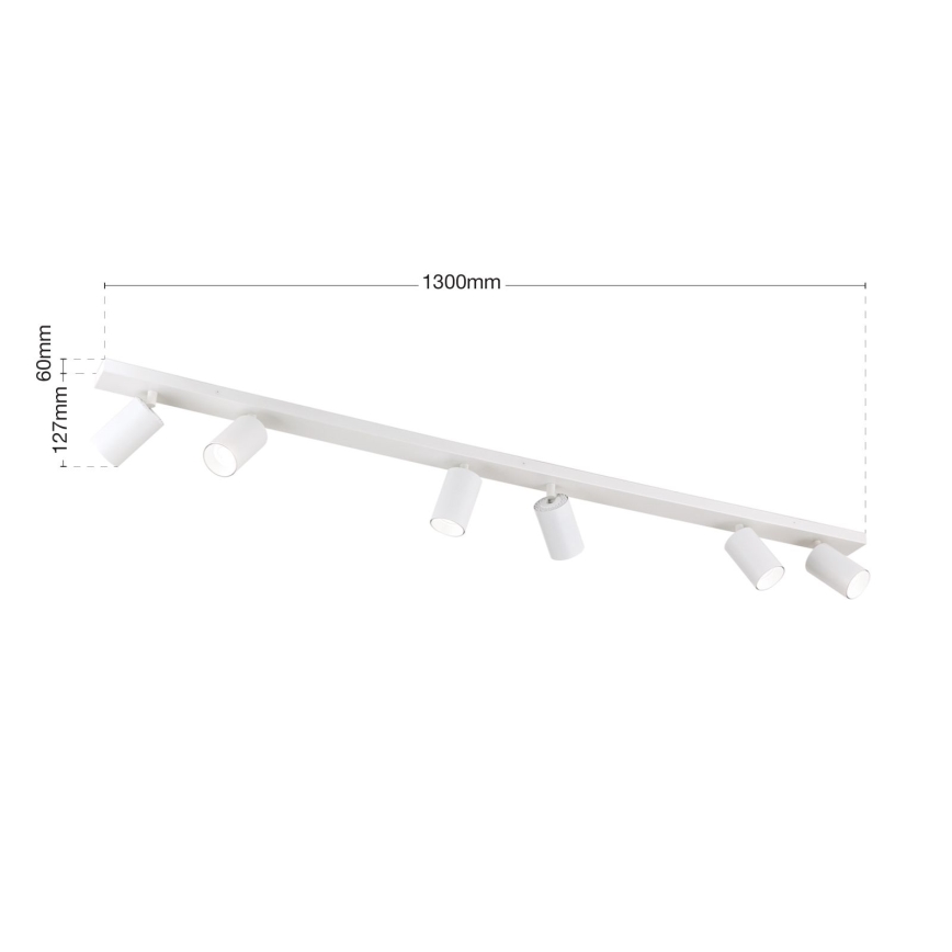 Foco SEAN 6xGU10/13W/230V branco