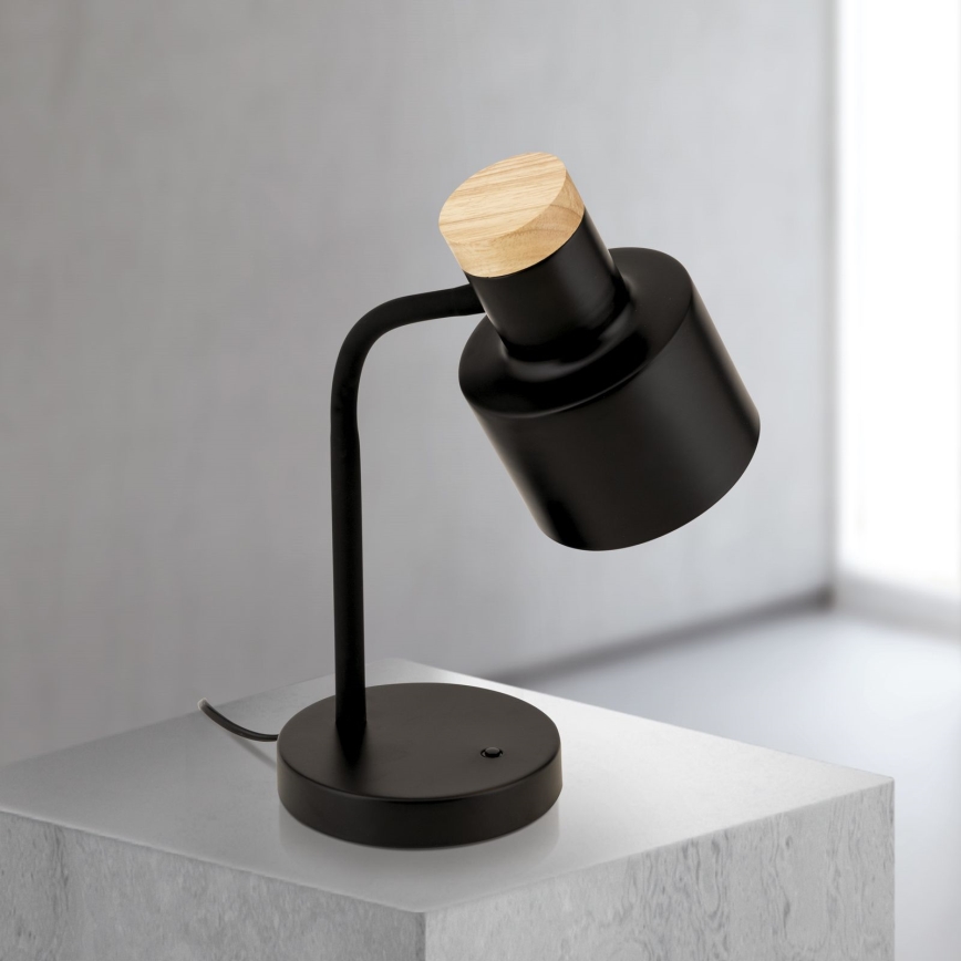 Candeeiro de mesa GILI 1xE27/40W/230V preto