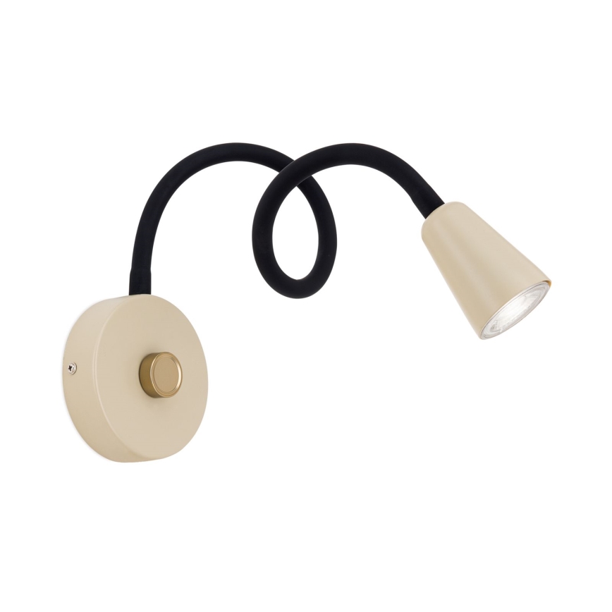 Aplique de parede flexível dimerizável DOTTY 1xGU10/10W/230V bege/preto