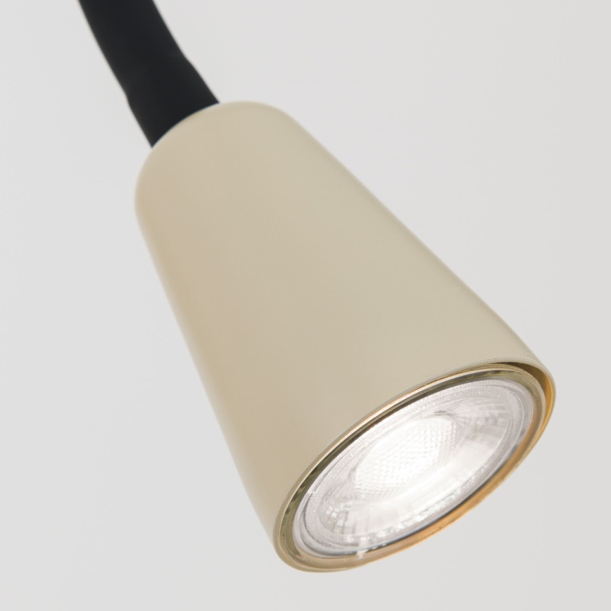 Aplique de parede flexível dimerizável DOTTY 1xGU10/10W/230V bege/preto