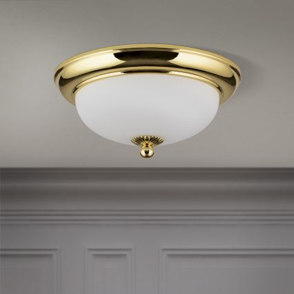 Luminária de teto EMPIRA 2xE14/40W/230V Ø 26,5 cm dourada