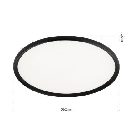 Candeeiro de teto LED KANT LED/50W/230V 2700/3200/4000K Ø 60 cm preto