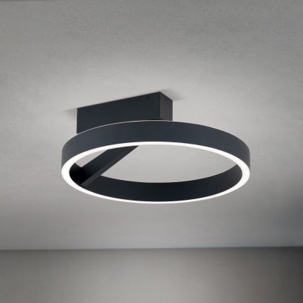 Candeeiro de teto LED KOLK LED/40W/230V 2700/3000/4000K Ø 40 cm preto