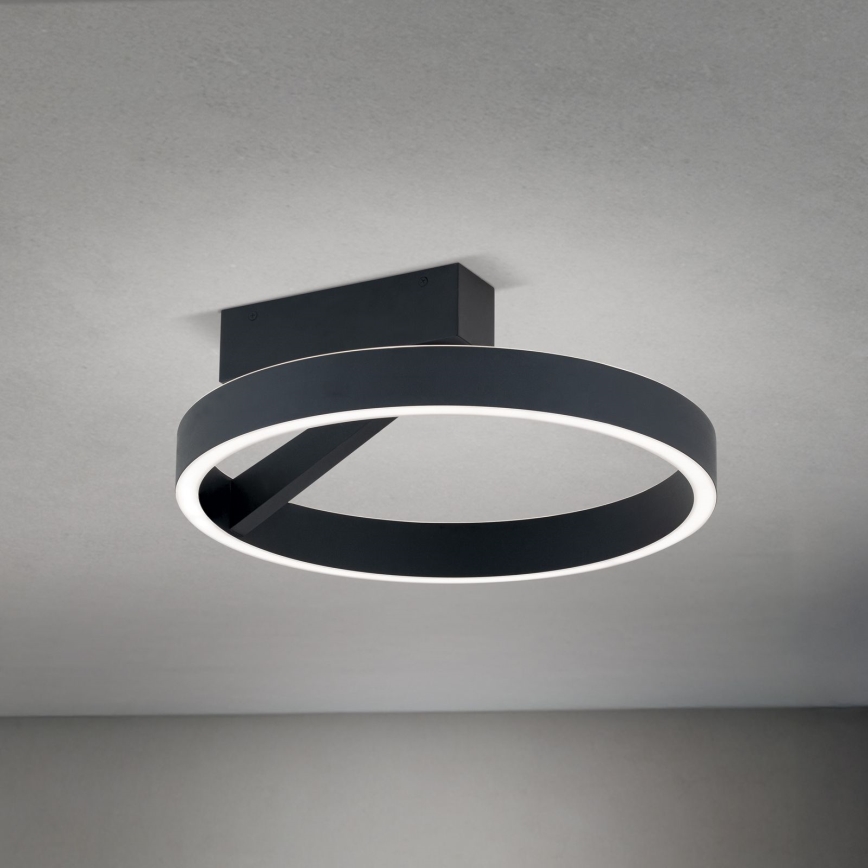 Candeeiro de teto LED KOLK LED/40W/230V 2700/3000/4000K Ø 40 cm preto