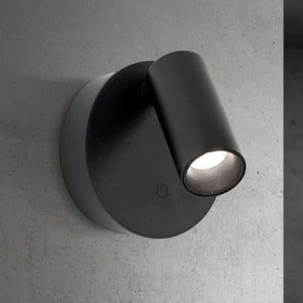 Arandela spot LED tátil, recarregável e dimerizável LUXY LED/1W/5V 2200 mAh 2700/3000/4000K preto