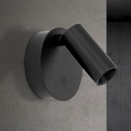 Arandela spot LED tátil, recarregável e dimerizável LUXY LED/1W/5V 2200 mAh 2700/3000/4000K preto