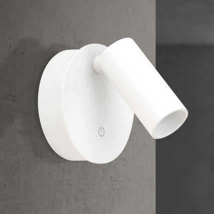 Spot de parede tátil LED recarregável dimerizável LUXY LED/1W/5V 2200 mAh 2700/3000/4000K branco