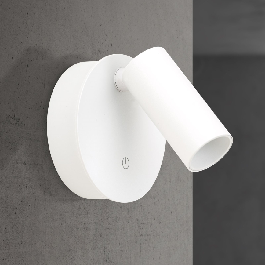 Spot de parede tátil LED recarregável dimerizável LUXY LED/1W/5V 2200 mAh 2700/3000/4000K branco