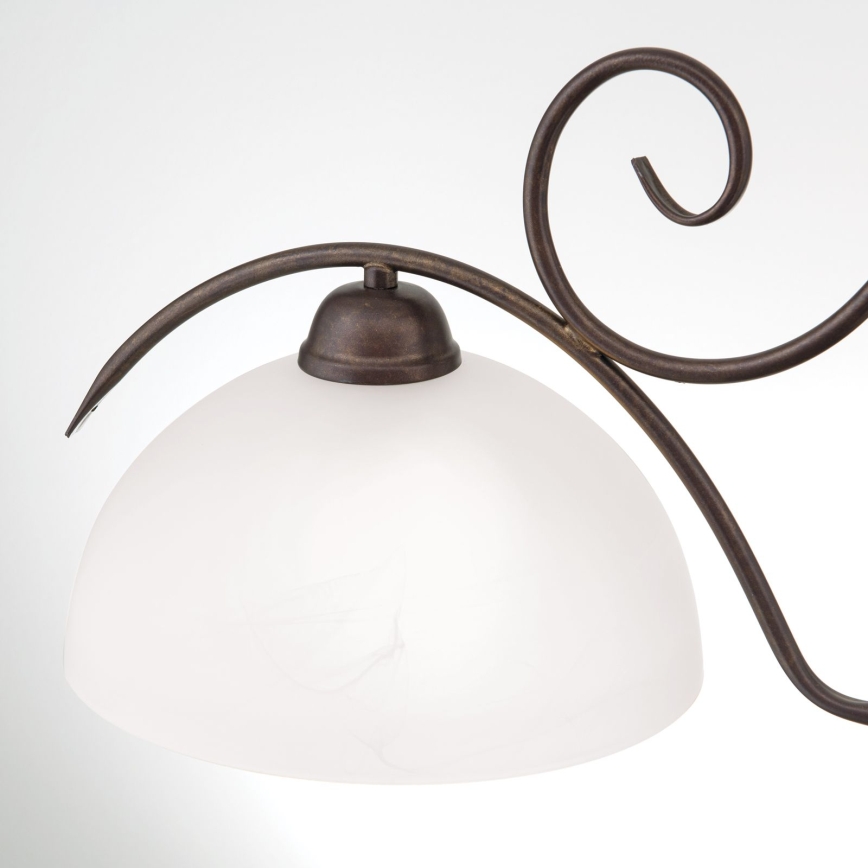 Lustre com corrente RULA 2xE27/40W/230V branco/bronze