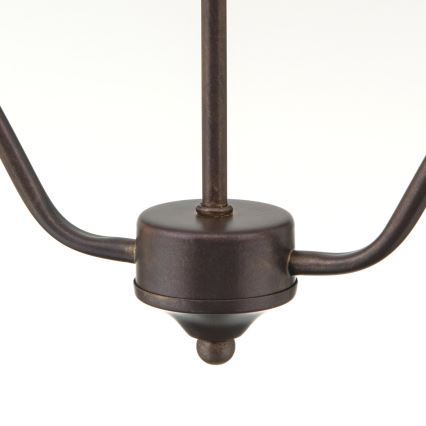 Lustre com corrente RULA 2xE27/40W/230V branco/bronze