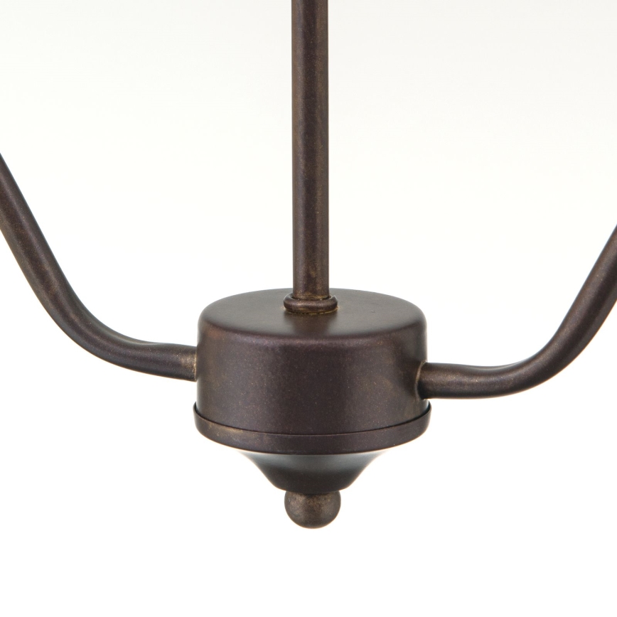 Lustre com corrente RULA 2xE27/40W/230V branco/bronze
