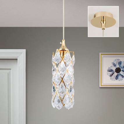 Lustre suspenso por cabo RITA 1xG9/40W/230V dourado