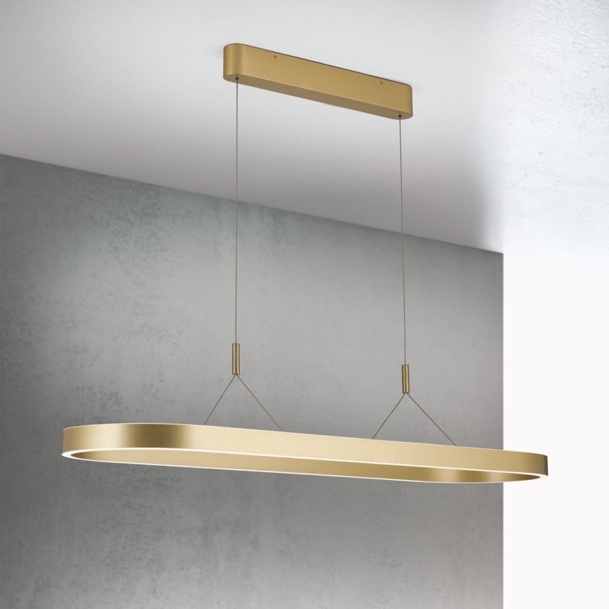 Lustre LED suspenso por cabo CARRARA LED/80W/230V 2700/3000/4000K dourado