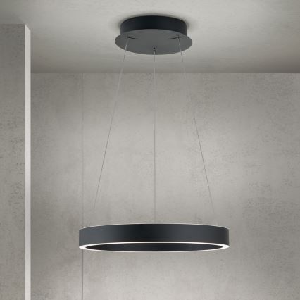 Lustre LED dimerizável suspenso por cabo KOLK LED/40W/230V 2700/3000/4000K Ø 40 cm preto