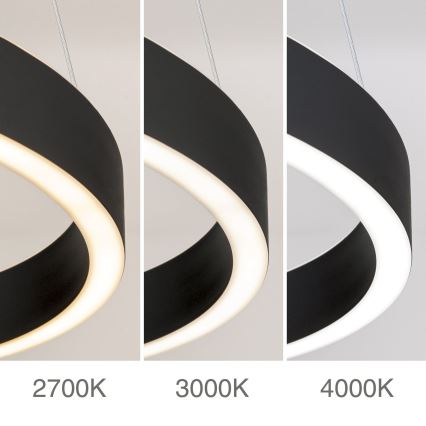 Lustre LED dimerizável suspenso por cabo KOLK LED/40W/230V 2700/3000/4000K Ø 40 cm preto