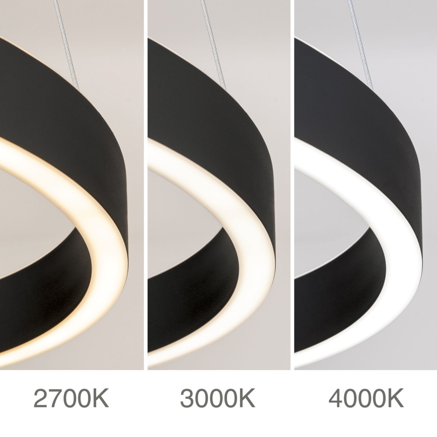 Lustre LED dimerizável suspenso por cabo KOLK LED/40W/230V 2700/3000/4000K Ø 40 cm preto
