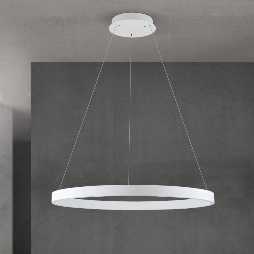 Lustre LED dimerizável suspenso por cabo KOLK LED/80W/230V 2700/3000/4000K Ø 80 cm branco