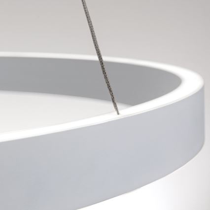 Lustre LED dimerizável suspenso por cabo KOLK LED/80W/230V 2700/3000/4000K Ø 80 cm branco