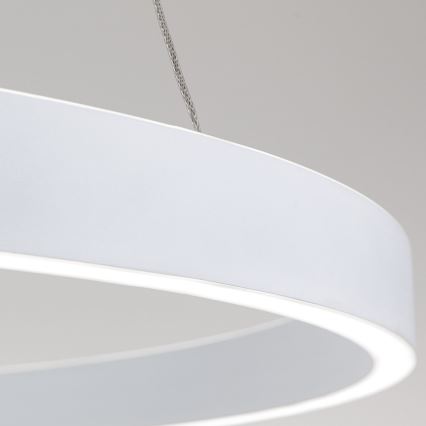 Lustre LED dimerizável suspenso por cabo KOLK LED/80W/230V 2700/3000/4000K Ø 80 cm branco