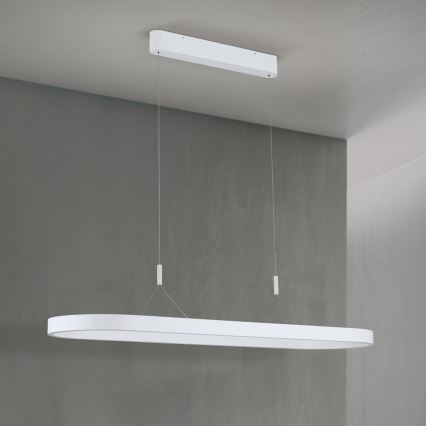 Lustre LED suspenso por cabo CARRARA LED/80W/230V 2700/3000/4000K branco