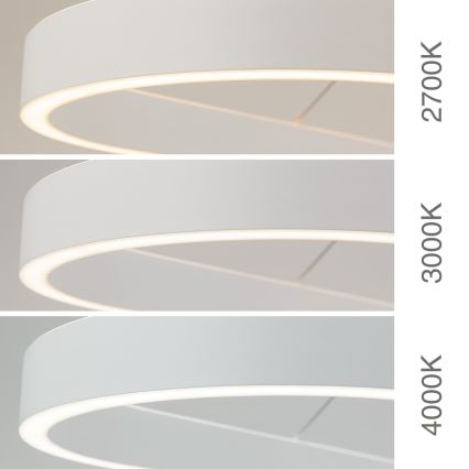 Lustre LED suspenso por cabo CARRARA LED/80W/230V 2700/3000/4000K branco