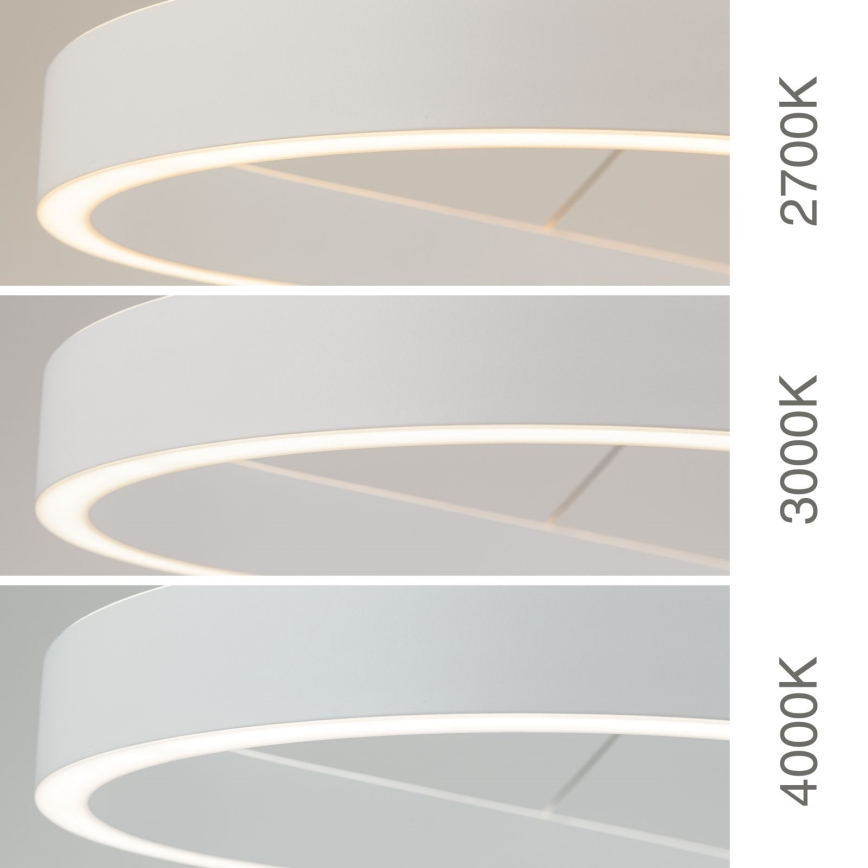 Lustre LED suspenso por cabo CARRARA LED/80W/230V 2700/3000/4000K branco