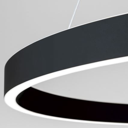Lustre LED regulável suspenso por cabo KOLK LED/80W/230V 2700/3000/4000K Ø 80 cm preto