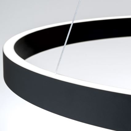 Lustre LED regulável suspenso por cabo KOLK LED/80W/230V 2700/3000/4000K Ø 80 cm preto