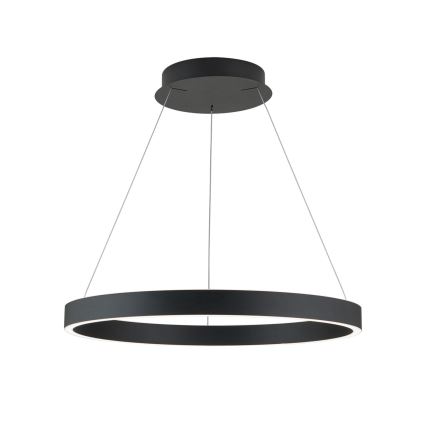 Lustre pendente LED dimerizável suspenso por cabo KOLK, 60 W, 230 V, 2700/3000/4000 K, Ø 60 cm, preto