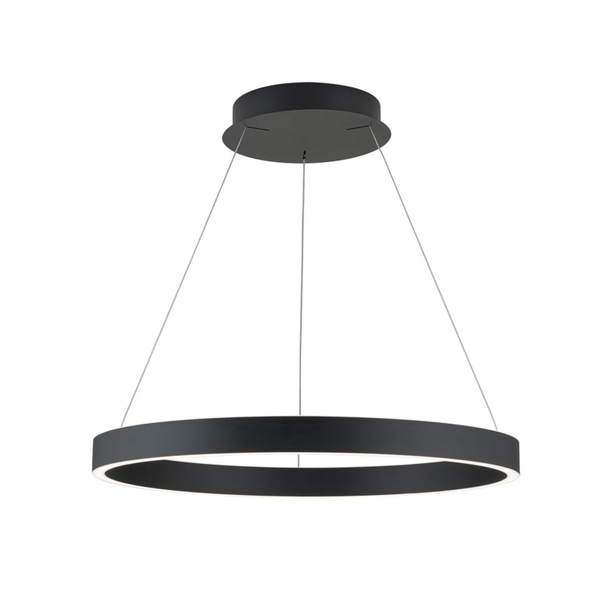 Lustre pendente LED dimerizável suspenso por cabo KOLK, 60 W, 230 V, 2700/3000/4000 K, Ø 60 cm, preto