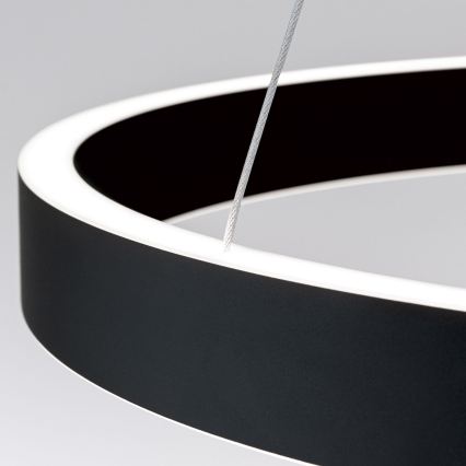Lustre pendente LED dimerizável suspenso por cabo KOLK, 60 W, 230 V, 2700/3000/4000 K, Ø 60 cm, preto