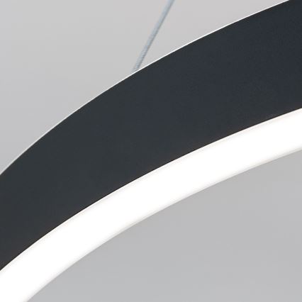 Lustre pendente LED dimerizável suspenso por cabo KOLK, 60 W, 230 V, 2700/3000/4000 K, Ø 60 cm, preto