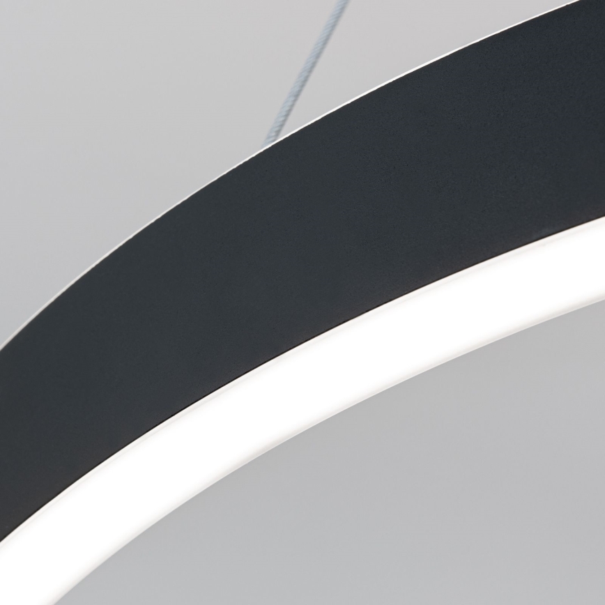 Lustre pendente LED dimerizável suspenso por cabo KOLK, 60 W, 230 V, 2700/3000/4000 K, Ø 60 cm, preto