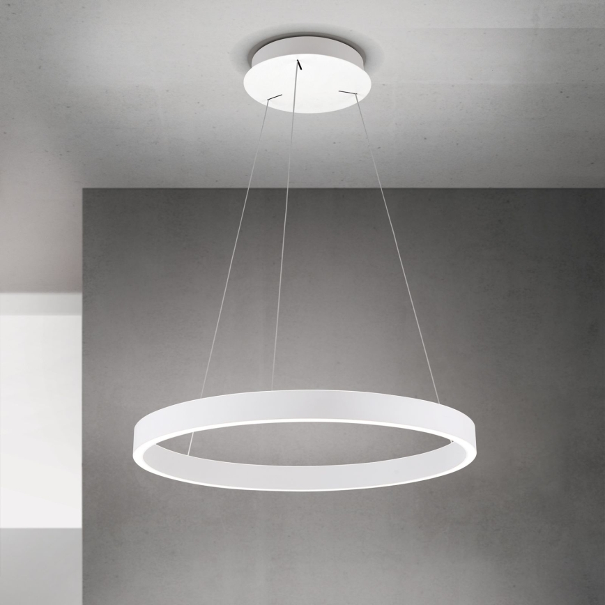 Lustre LED regulável em cabo KOLK LED/60W/230V 2700/3000/4000K Ø 60 cm branco