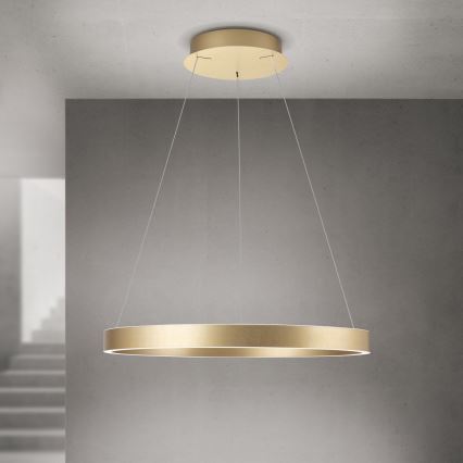 Lustre LED regulável em cabo KOLK LED/60W/230V 2700/3000/4000K Ø 60 cm dourado