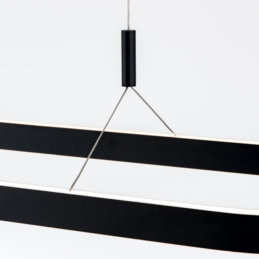 Lustre LED suspenso por cabo CARRARA LED/80W/230V 2700/3000/4000K preto