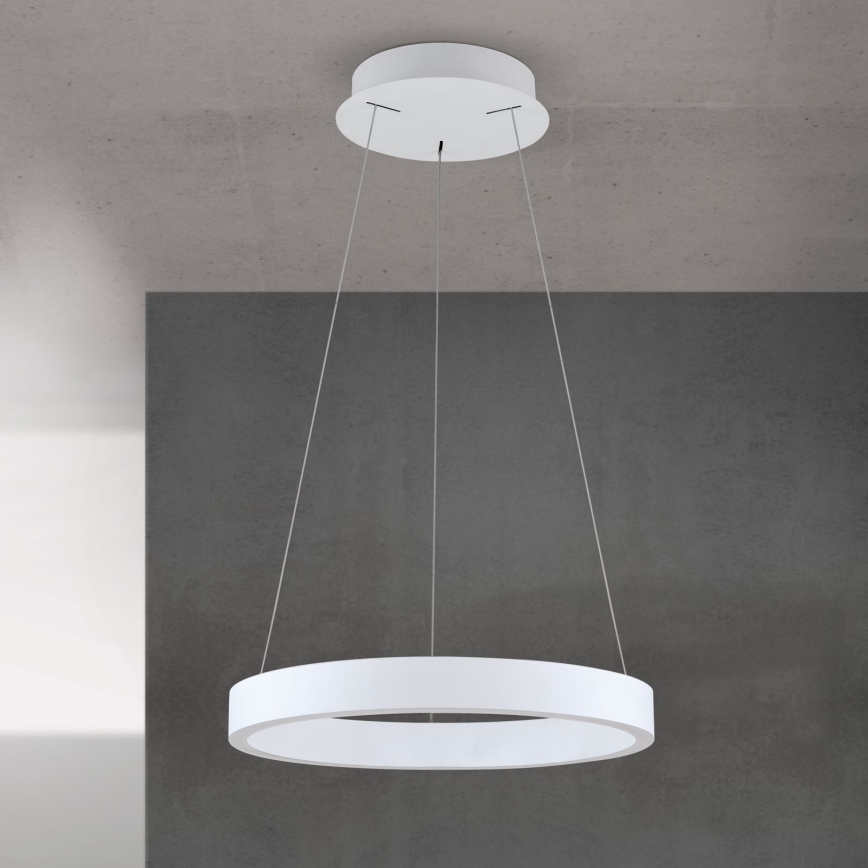 Lustre pendente LED dimerizável em cabo KOLK LED/40W/230V 2700/3000/4000K Ø 40 cm branco
