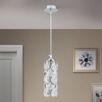 Lustre RITA suspenso em cabo, 1xG9/40W/230V, cromado brilhante