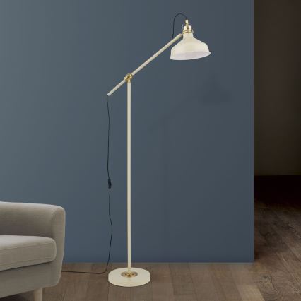 Candeeiro de chão SCHILLER 1xE27/40W/230V creme/bronze