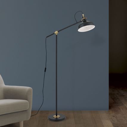 Candeeiro de chão SCHILLER 1xE27/40W/230V preto/bronze