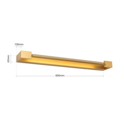 Iluminação de espelho para casa de banho LED MARILYN LED/18W/230V 60 cm IP44 dourado